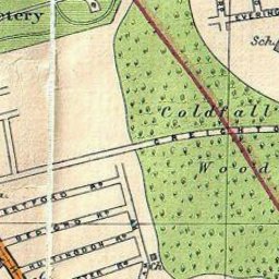 OLD ORDNANCE SURVEY MAP MID FINCHLEY 1894 ISLINGTON CEMETERY GREAT NORTH ROAD 